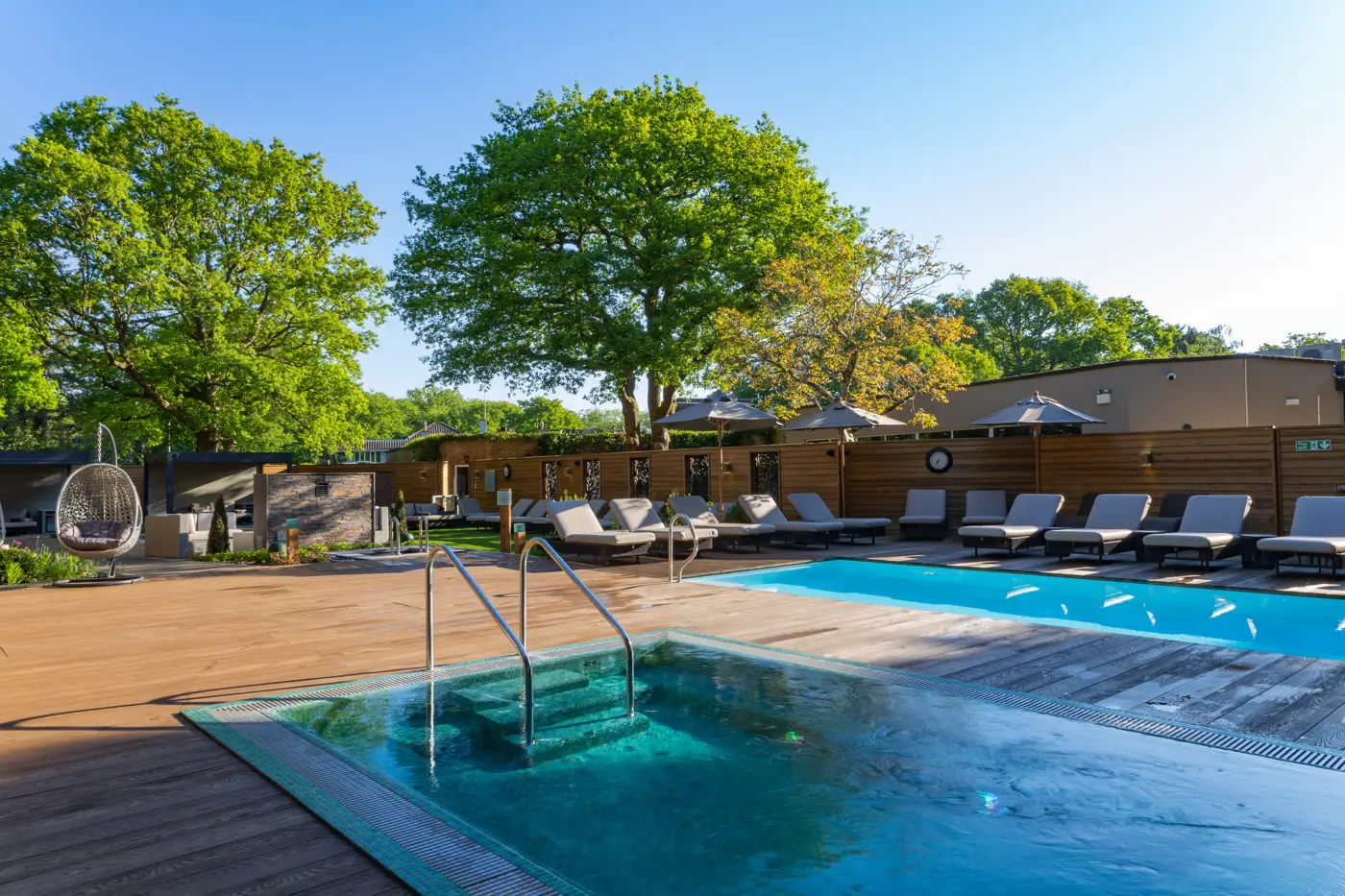 The outdoor spa garden at David Lloyd Cheshire Oaks