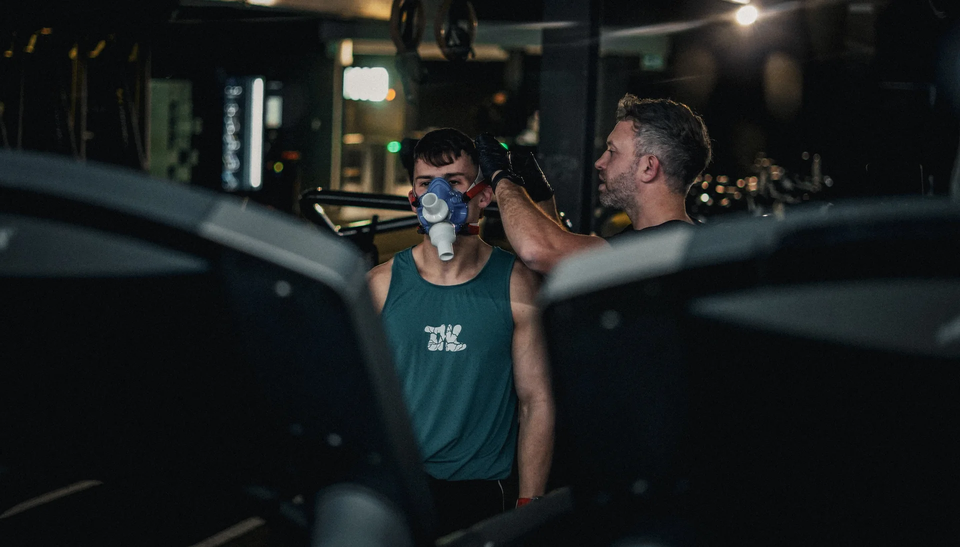 A client mid VO2 Max test on the treadmill at TransFit, Widnes
